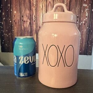 Rae Dunn Blush Ceramic XOXO Jar